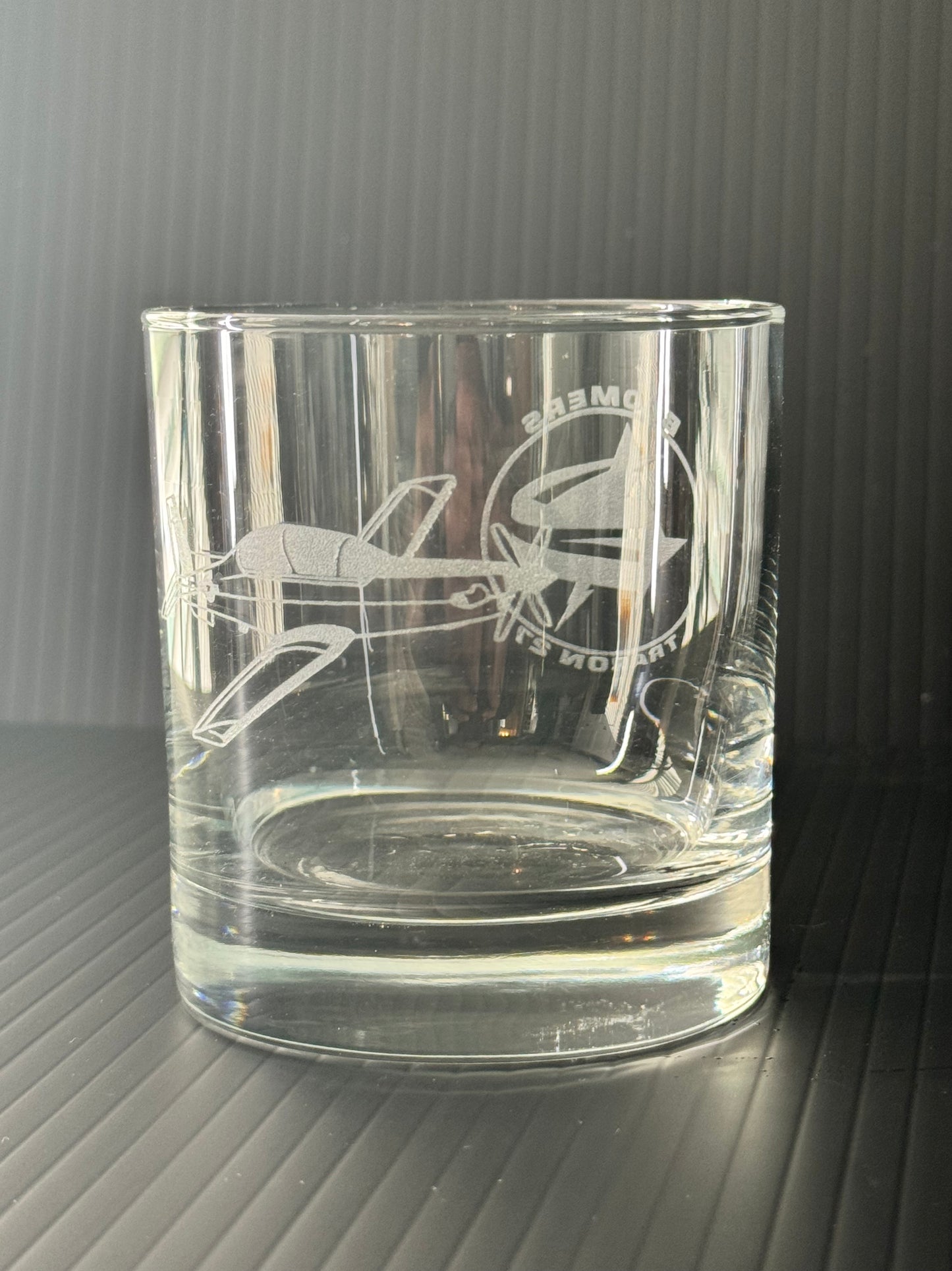 Laser Etched Lowball Glasses - Squadron Custom