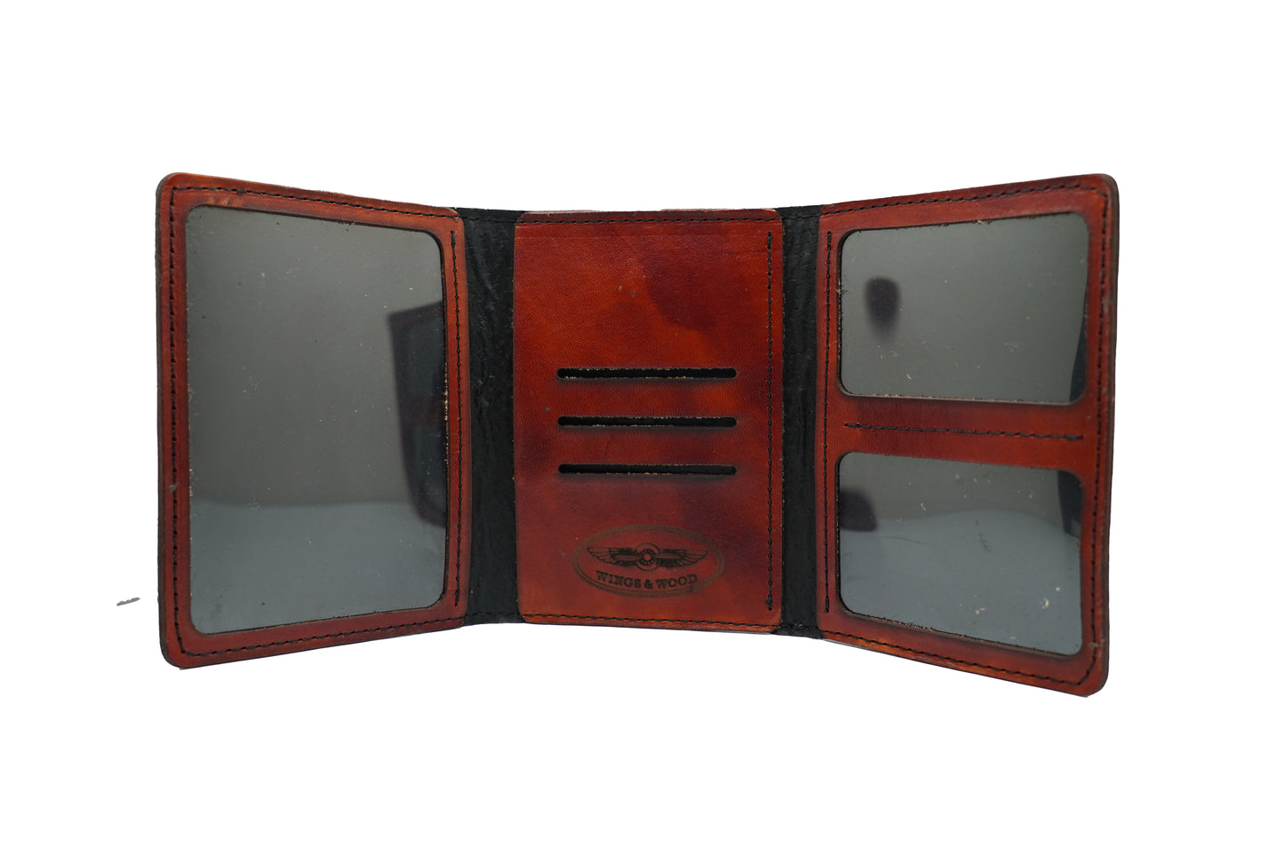 "Co-Pilot" Trifold - English Bridle Cover / Black Liner