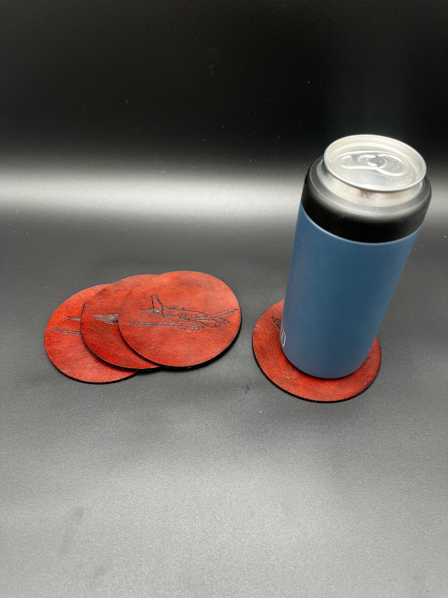 Leather Coasters T-44C Pegasus / Naval Aviator Wings