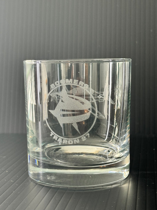 Laser Etched Lowball Glasses - Squadron Custom