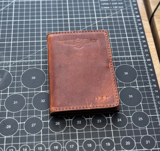 "Co-Pilot" Trifold 2.0 - Horween Leather - English Tan