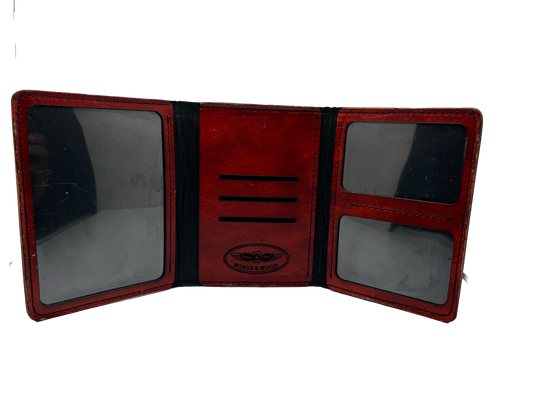 "Co-Pilot" Trifold - Mahogony Cover / Black Liner