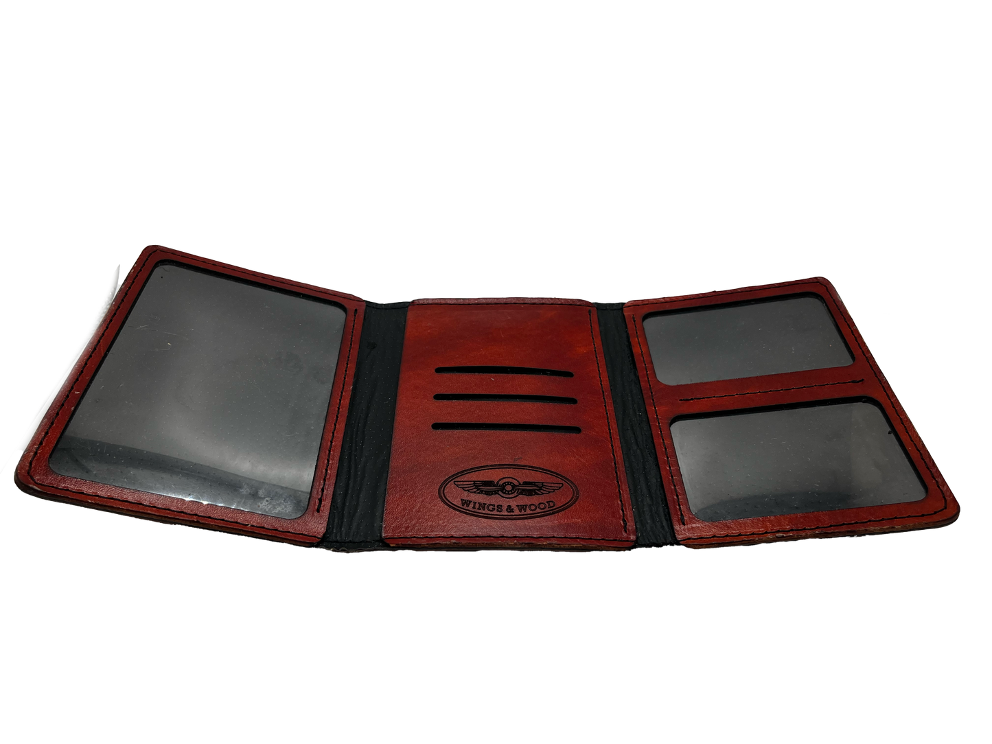"Co-Pilot" Trifold - Mahogony Cover / Black Liner