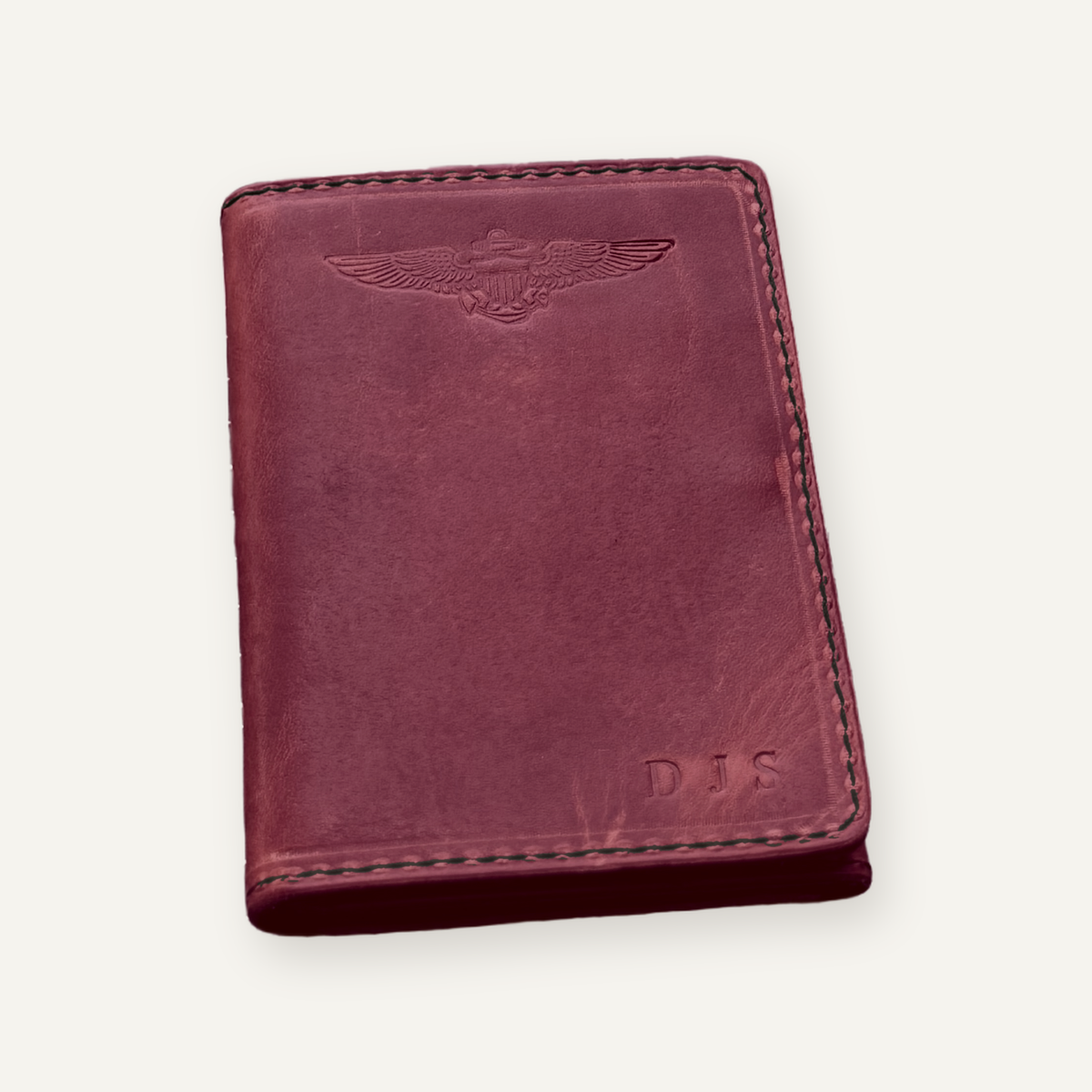 Russet Brown Horween Dublin Co-Pilot Trifold 2.0 (digital rendering)