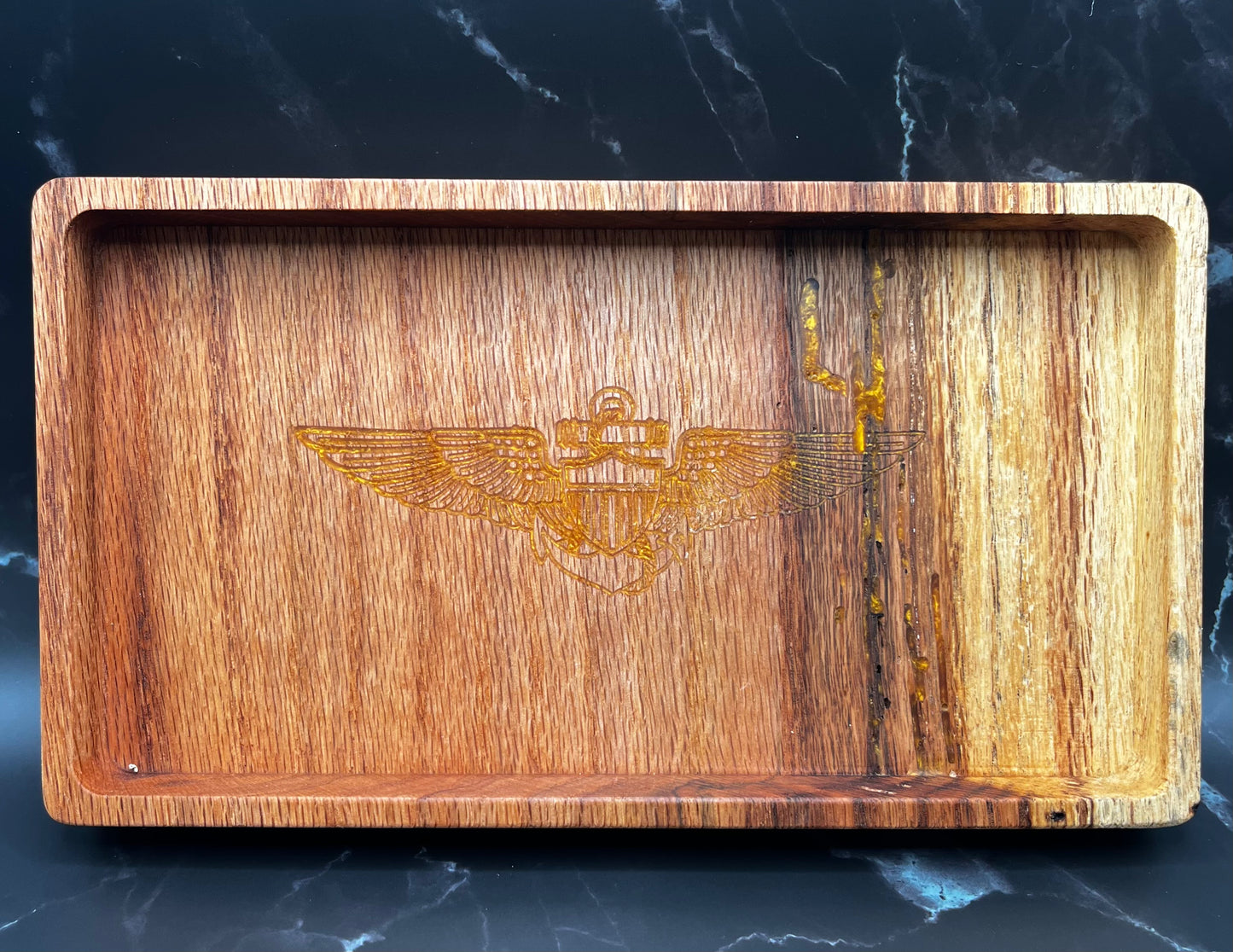 Catch-All Tray - Naval Aviator Wings Engraved