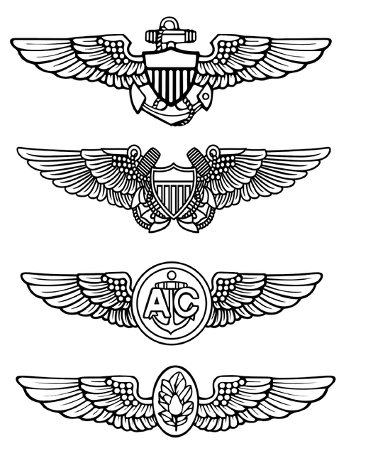 Laser Etched Red Wine Glasses - Wings / Callsign